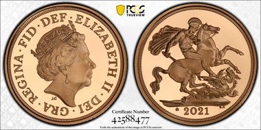 2021 Sov Queen's 95th Birthday Privy Edge - 95 Mills PR70DCAM