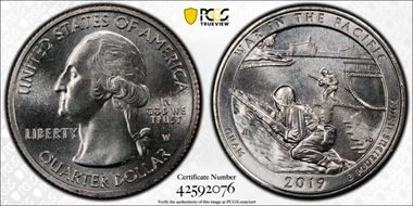 2019-W 25C War in the Pacific NP MS67