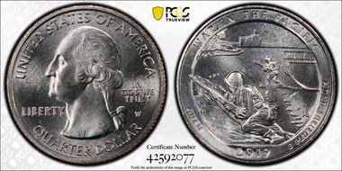 2019-W 25C War in the Pacific NP MS67