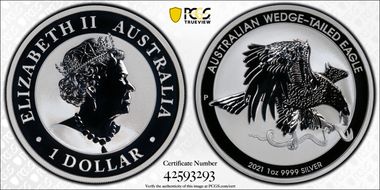 2021-P $1 Wedge-Tailed Eagle MS70