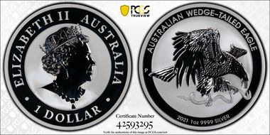 2021-P $1 Wedge-Tailed Eagle MS70