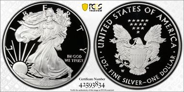 2021-W  $1 Silver Eagle - Type 1 PR70DCAM