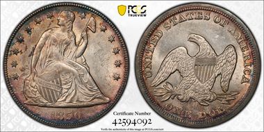 1850-O $1 MS64