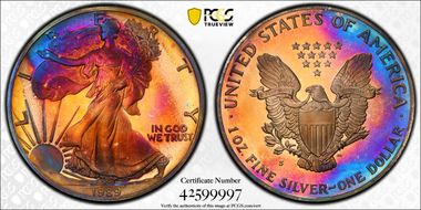 1989-S $1 Silver Eagle PR67DCAM