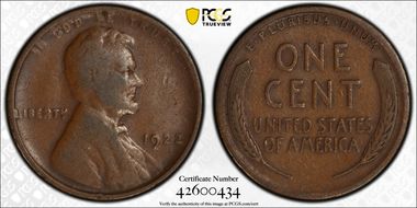 1922 No D 1C Strong Reverse VF25BN