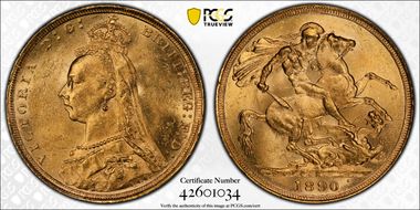 1890-S Sov S-3868B DISH S14 2nd Obverse MS63