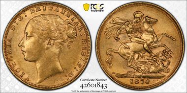 1874 Sov S-3856A St. George AU55