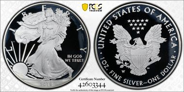 2019-W $1 Silver Eagle PR69DCAM
