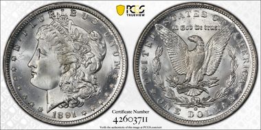 1891-O $1 MS65
