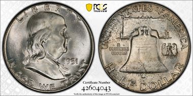 1951 50C MS65+ FBL