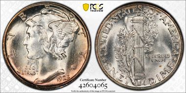 1925-S 10C MS64FB