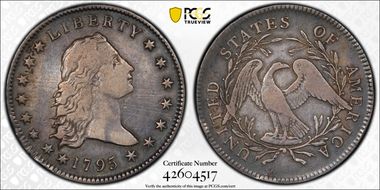 1795 $1 Flowing Hair, BB-14 VF25