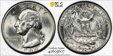 1944-D 25C MS66
