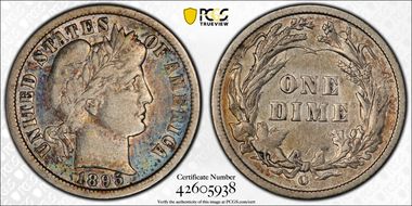 1895-O 10C VF25