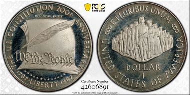 1987-S $1 Constitution PR68DCAM