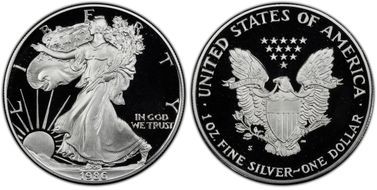 1986-S $1 Silver Eagle PR69DCAM