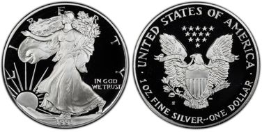 1991-S $1 Silver Eagle PR69DCAM