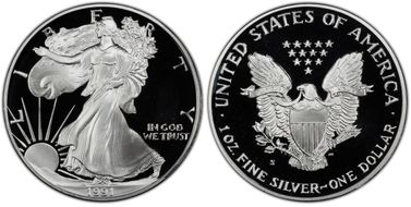 1991-S $1 Silver Eagle PR70DCAM