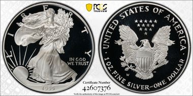 1995-W $1 Silver Eagle PR69DCAM