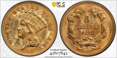 1878 $3 MS64