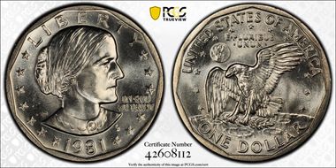 1981-D SBA$1 MS66