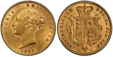 1867 1/2 Sov S-3860 MS62