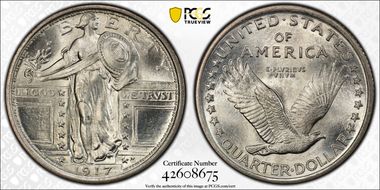 1917 25C Type 1 MS67+ FH