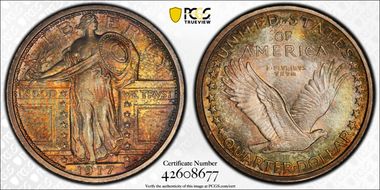 1917-D 25C Type 1 MS67FH