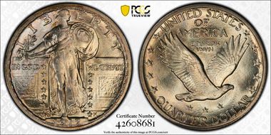 1917-S 25C Type 2 MS67+