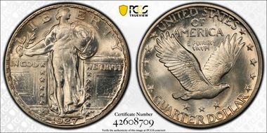 1927-S 25C MS67+