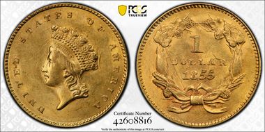 1855 G$1 MS63