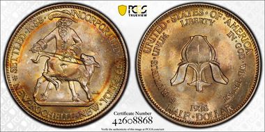 1938 50C New Rochelle MS67+