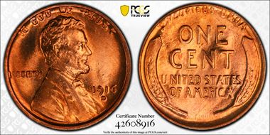 1916-D 1C MS66RD