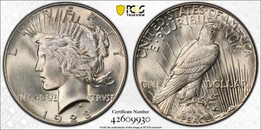 1928 $1 MS66