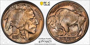 1938-D/S 5C Buffalo MS67