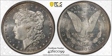 1878 7TF $1 Reverse of 1878 MS66