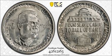 1946-D 50C Booker T. Washington MS65