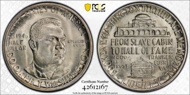 1946-S 50C Booker T. Washington MS65