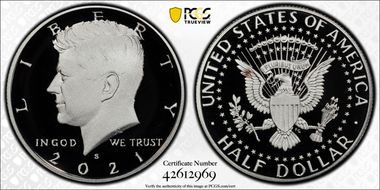 2021-S 50C Silver PR70DCAM