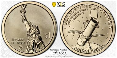 2020-S $1 American Innovation MD Rev PR The Hubble Space Telescope PR69