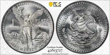 1987-Mo Onza Libertad Ag - DDO MS66