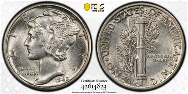 1945-D 10C RPM, FS-501 MS62