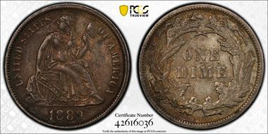 1889 10C AU53