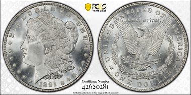 1891 $1 MS65+