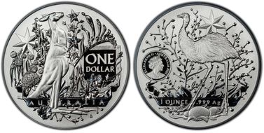 2021 $1 Australia's Coat of Arms MS70