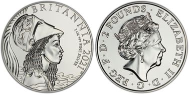 2021 £2 Britannia Ag Premium Exclusive MS69