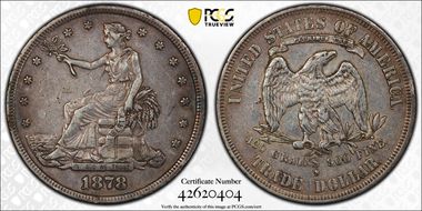 1878-S T$1 Trade XF40