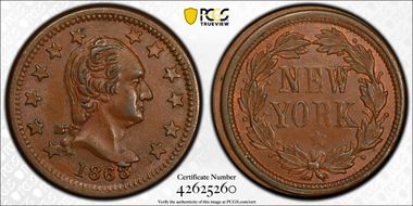 1863 CWT F-110/442a, Washington Washington MS62BN