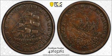 1841 AE Token HT-18, Daniel Webster XF45BN