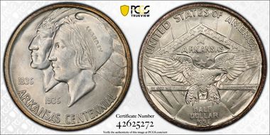 1936 50C Arkansas MS66+